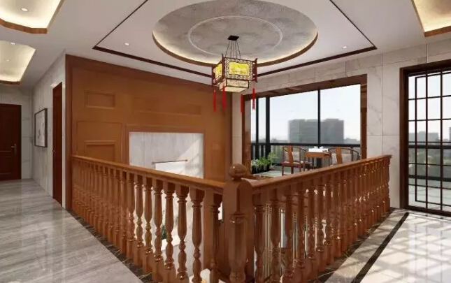 青島辦公室中式復(fù)古裝修風(fēng)格案例圖