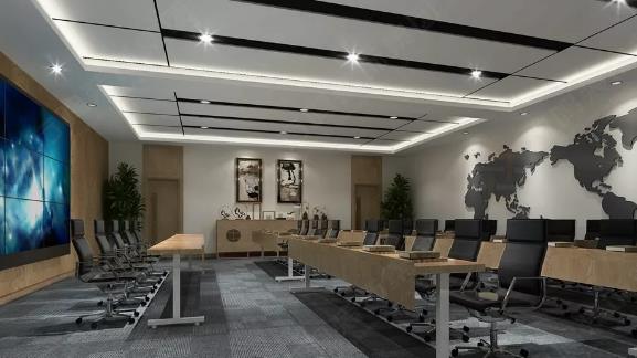 青島英語培訓學校辦公室裝修效果圖